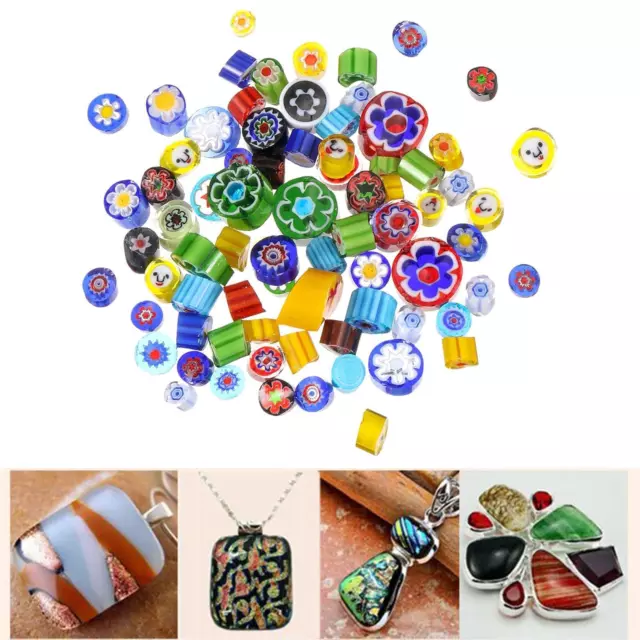 Mosaik Glas Cabochons halbrunde Kupplung Perlen gemischte Farbe 50g 3