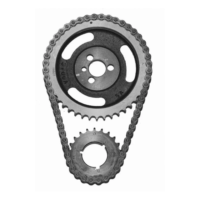 SA Gear Timing Set 78200; 3-Key Double Roller 0.222" for Chevy 283-400 SBC, V6