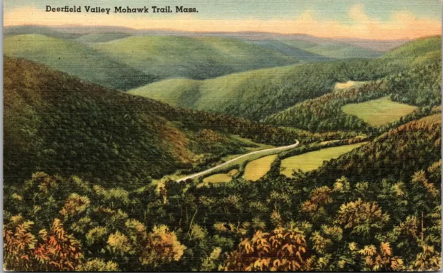 Postcard Deerfield Valley Mohawk Trail Massachusetts Vintage