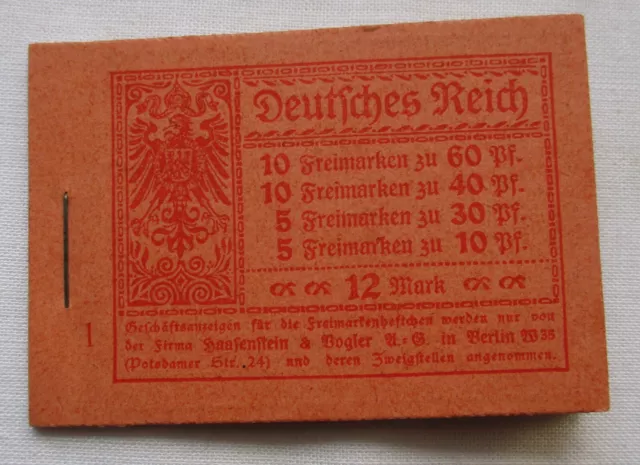 Deutsches Reich Mi Nr. Markenheftchen Germania MH 15 postfrisch ** (156986)