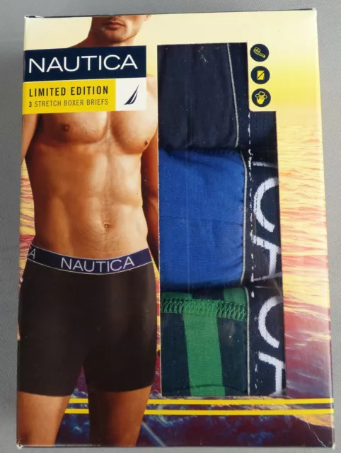 NAUTICA LIMITED EDITION Mens Underwear 3 Pack Stretch Boxer Briefs