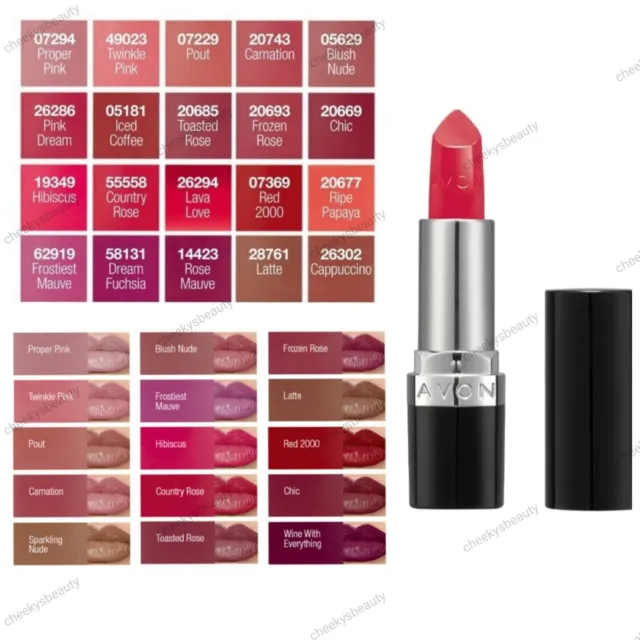Avon Ultra Creamy Satin Lipstick, Choose Your Shade, Discontinued From Avon