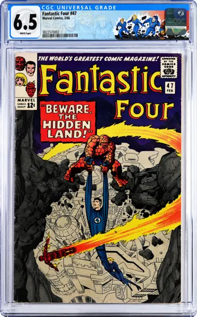 Fantastic Four #47 (1966) CGC 6.5, Mint Case! White! FF Label! Key! 1st Maximus!