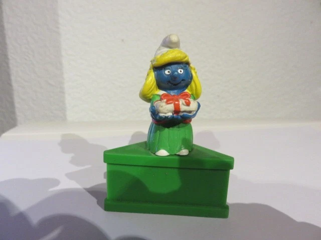 Figurine Schtroumpf Publicitaire Schleich - Socle "The Candy Store Johnstown USA" - PVC