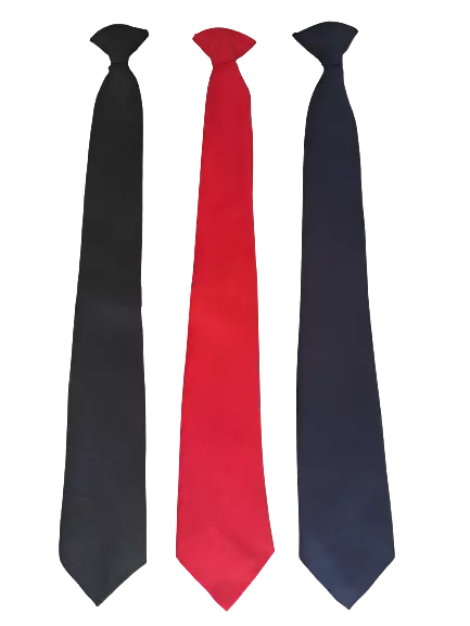 Clip On Tie Black Red Navy Security Doorman Funeral Men's Ladies Bouncer