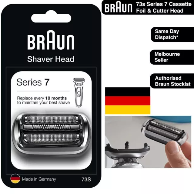 Braun 73S Scherkopf Ersatzscherteil für Braun Series 7 Elektrorasierer - Silber