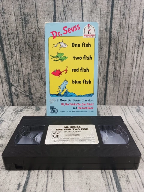 DR. SEUSS ONE Fish, Two Fish, Red Fish, Blue Fish, + 2 More! (VHS, 1989