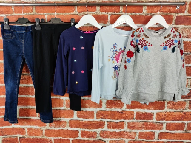 GIRLS BUNDLE AGE 5-6 YEARS NEXT M&S etc LEGGINGS JEGGINGS SWEATSHIRT TOP 116CM