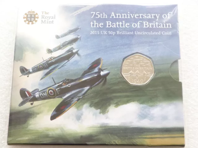 2015 Royal Mint Battle of Britain 50p Fifty Pence Coin Pack Sealed Uncirculated