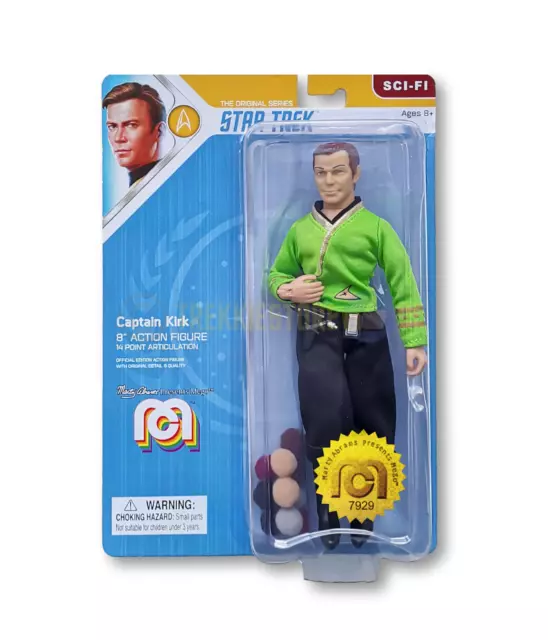 Action figure Mego Captain Kirk 8" Star Trek nave spaziale Enterprise nuovo imballo originale