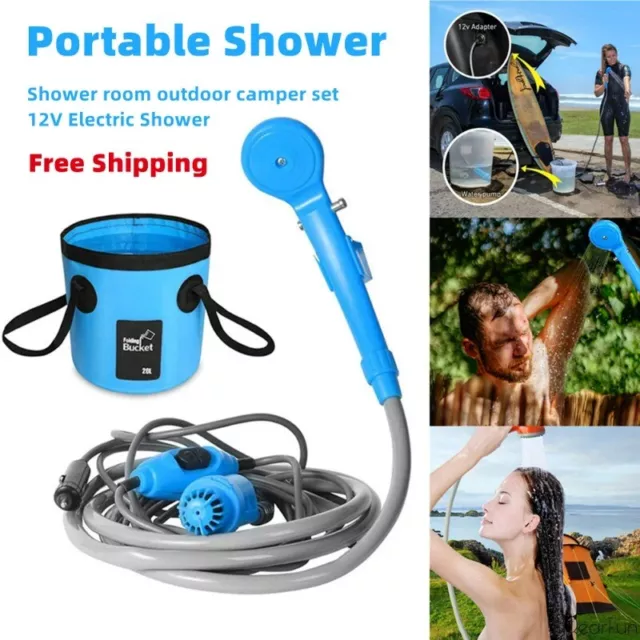 Outdoor Camping Shower Pump USB Rechargeable Portable Shower for Car Washing