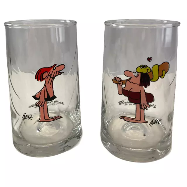 John Hart BC Comic Ice Age Collector Series Arby's Glass Tumbler Cup 1981 Lot 2