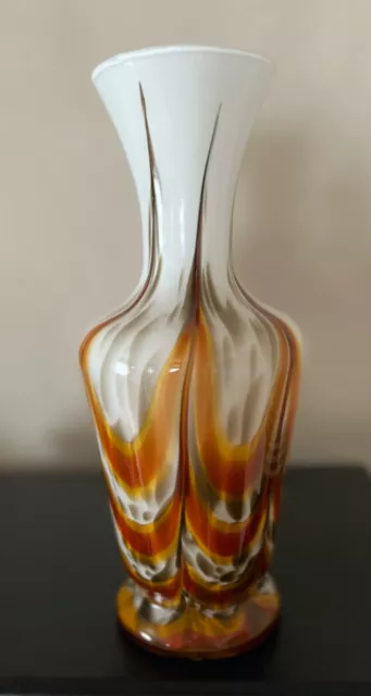 Opaline Vase - Pop Art aus Muranoglas - 26,5 cm hoch - neuwertig + unbeschädigt