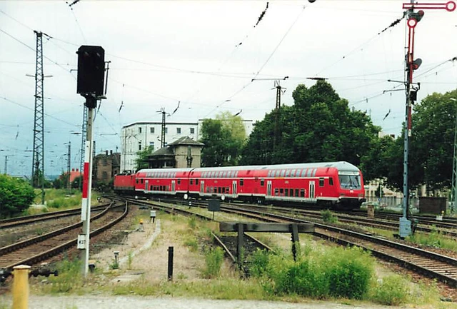 Foto Doppelstocksteuerwagen DBbzf Hbf Zwickau 06/2002 ca. 10x15cm V4115h