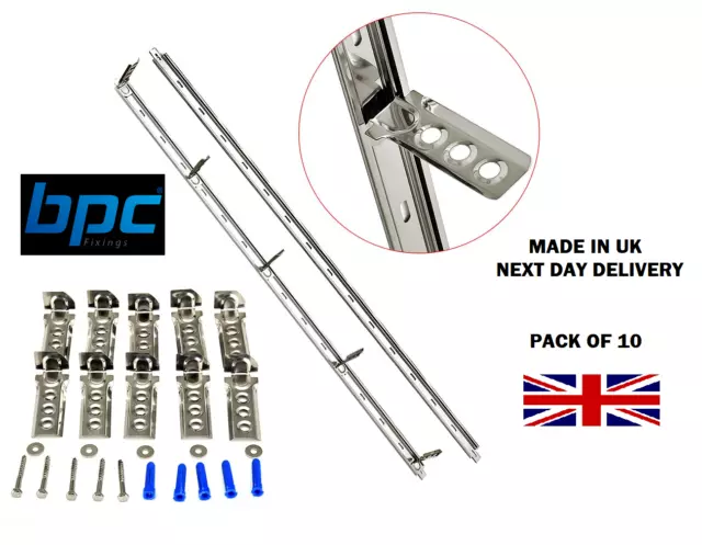 5-20X BPC Wall Starter Kits 2 x 1.2m Stainless Ties & Fixings Heavy Duty UK MADE