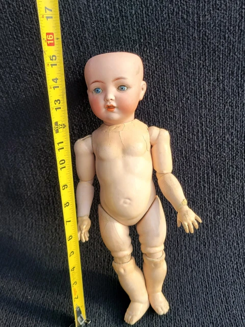 15" German Antique Fs & C 1295 Child Character Bisque Head Body Hands Legs Doll