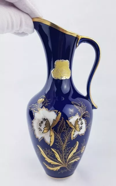 LINDNER Vintage Porzellan Vase Isabel Echt Cobalt Kueps Bavaria Germany 2