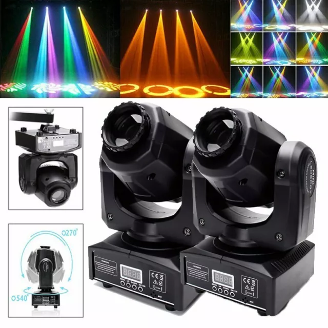 2X 100W LED Moving Head iluminación de escenario DMX 512 Gobo Spot efecto de luz luz luz DE