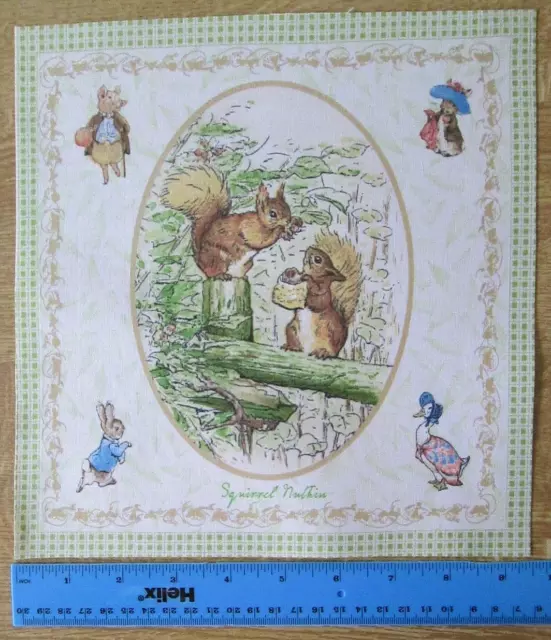 Beatrix Potter  Fabric Panel/Block/Sq/Remnant  Patchwork/Quilting       Rare OOP