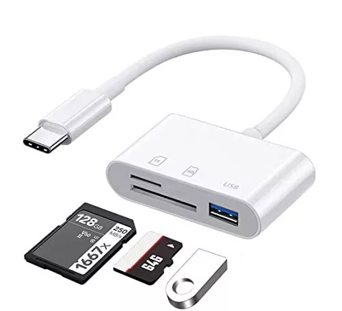 Lecteur de Cartes SD/Micro SD/USB3.0, USB-C vers Micro SD SD SDXC SDHC USB3.0 OT