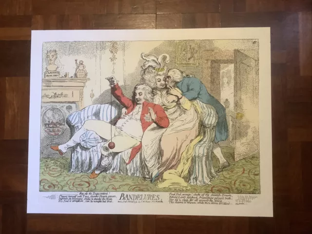 James Gillray -  Bandelures (1791) - limited edition reprint 1969.