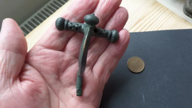 A very nice ROMAN cross bow brooch-from river thames-Metal detecting 3