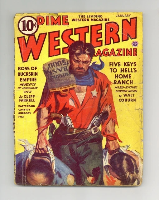 Dime Western Magazine Pulp Jan 1944 Vol. 38 #1 GD