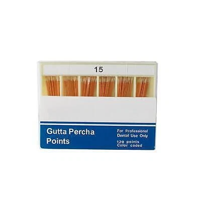 Dental Endodontics Gutta Percha Points #15 White - New