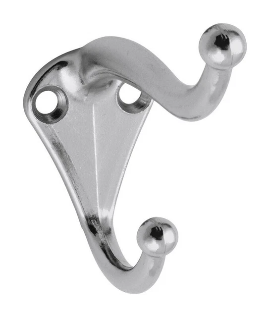 National Hardware N192-781 Nickel Zinc Die Cast Coat & Hat Hook (Pack of 5)