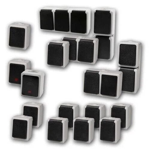 Zones Humides Commutateur de Programme " TAFF " IP44 Prises & pour Chambre 2