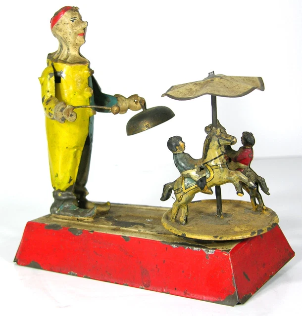 ANCIEN JOUET Clown Mecanique Cirque Automate Gunthermann Arnold Gely