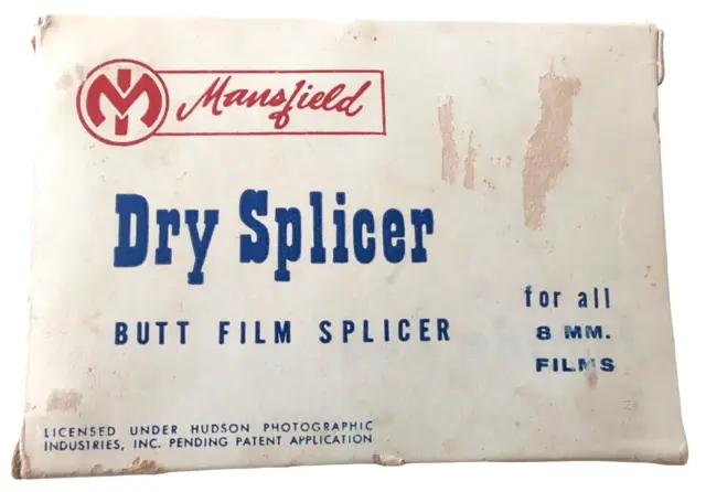 Empalmador seco vintage MANSFIELD 8 mm película empalmadora caja original nunca usada