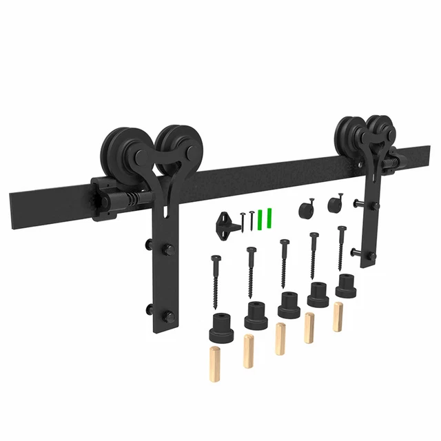 4~20FT Sliding Barn Door Hardware Track Kit for Single/Double/Bypass Y Roller 2