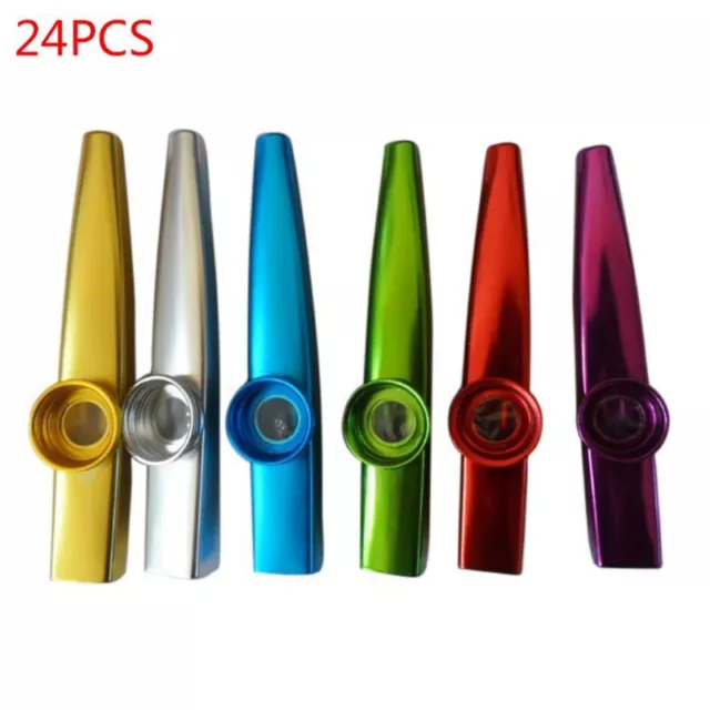 24 Pcs Aluminum Alloy Kazoos for for Children/ Adult Music Lovers Lightwei