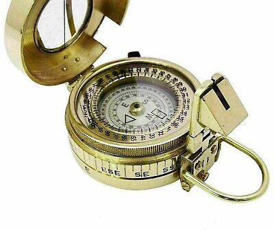Vintage Military Nautical Brass Compass Antique Collectible Decor Gift Item NEW