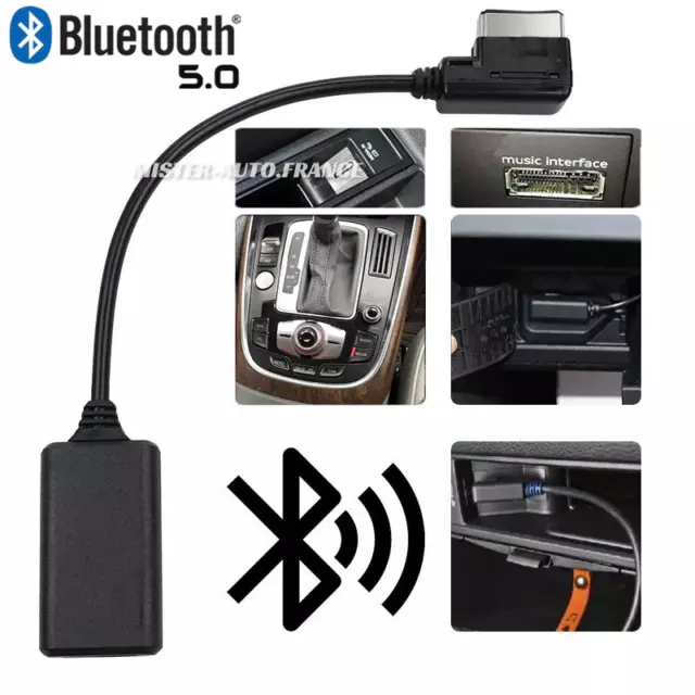 Adaptateur Bluetooth AUDI VW AMI MMI AUX ✅Câble Audio ★ Q5 A5 A7 S5 Q7 A4 3