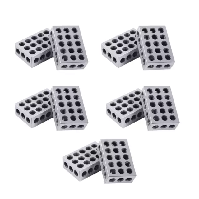 10X 1-2-3" Precision Blocks 23 Holes Set up Block Set 0.0001" Matched Mill SALE