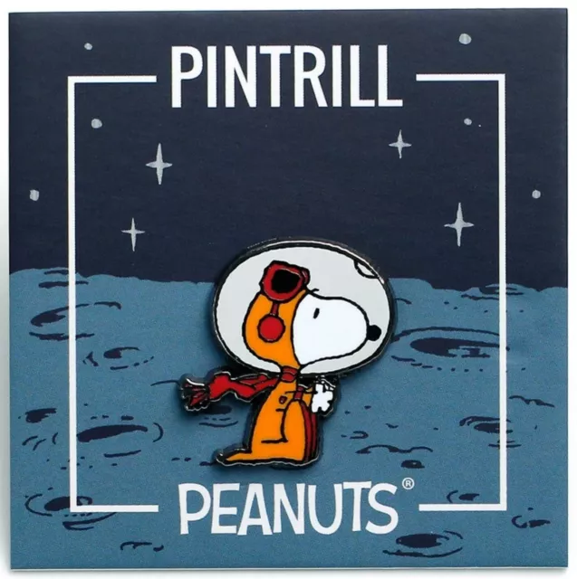 ⚡RARE⚡ PINTRILL x PEANUTS Sitting Astronaut Snoopy Pin *BRAND NEW* 🛰🚀