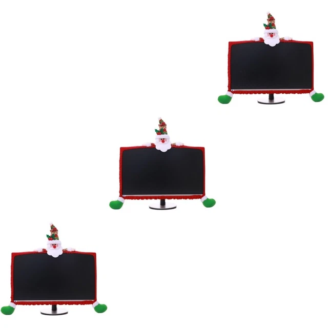 3 pcs Monitor Abdeckung Urlaub Ornamente Weihnachten Dekoration