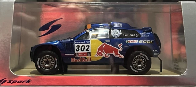 Miniature Spark 1/43 - VW Touareg Race 3 N°308 - Dakar 2011 (Occasion, Rétroviseur Manquant)