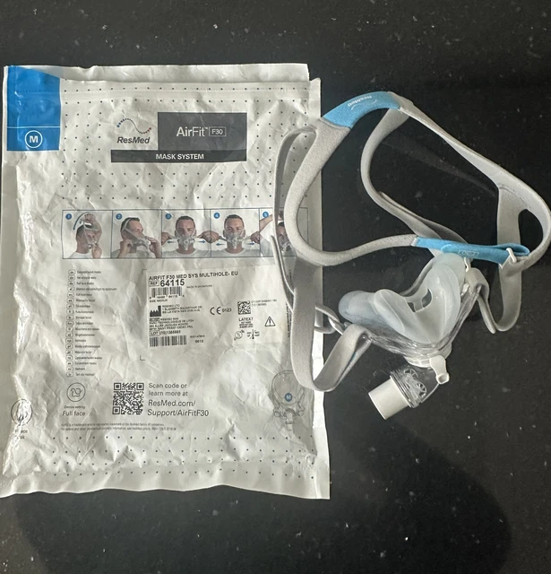 RESMED AIRFIT F30 CPAP Full Face Maske Gr M Artikel 64115 NEU EUR 80