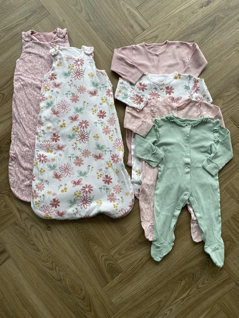 Pacchetto sacco a pelo bambina (x2) e pigiama (x4) - 6-9 mesi