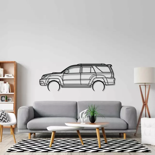 Wall Art Home Decor 3D Acrylic Metal Car Auto Poster USA Silhouette 4Runner 2003
