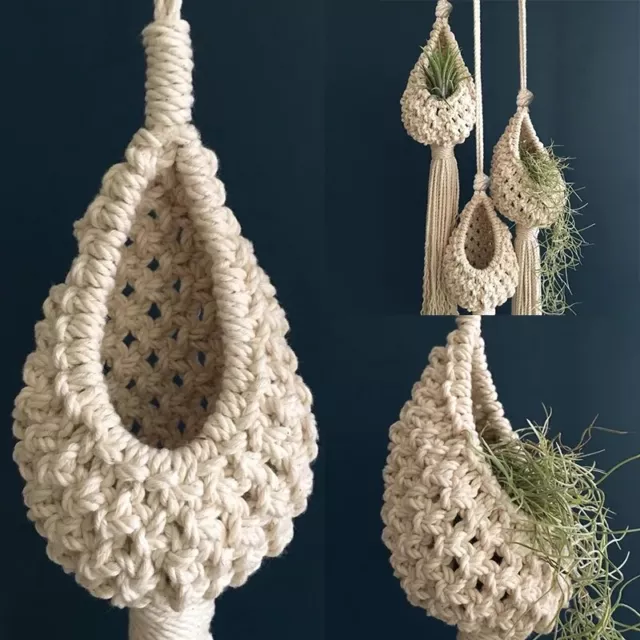 Plant Hanging Basket Flower Pot Hanger Macrame Rope Plant Holder Garden Decor