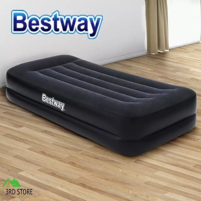 Bestway Air Mattress Bed Single Size Inflatable Camping Beds Built-in Pump