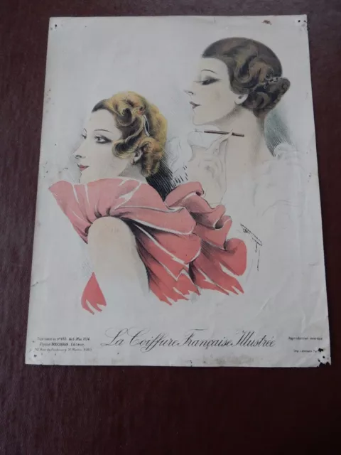 ART DECO HAIR Stylists ILLUSTRATION recent find in French SALON amazing