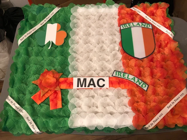 Ireland Artificial Flowers Funeral Tribute Memorial Wreath Handmade Irish Wreath