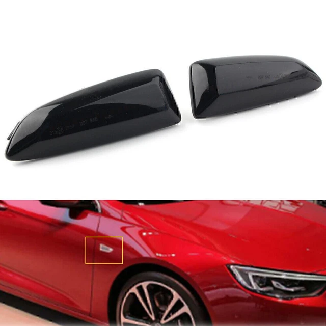 2 pz Nuovo ABS Nero Dinamico Ambra Luce Anteriore LED Anteriore per Opel Astra J K
