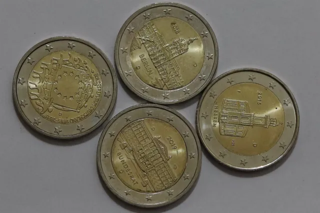 🧭 🇩🇪 Germany 2 Euro - 4 Commemorative Coins B56 #6