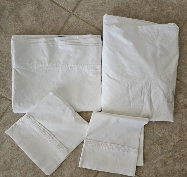 MATOUK King 4 PC Cotton SHEET Set Ivory Neiman Marcus Collection Exclusive MATOUK King 4 PC Cotton SHEET Set Ivory Neiman Marcus Collection Exclusive
